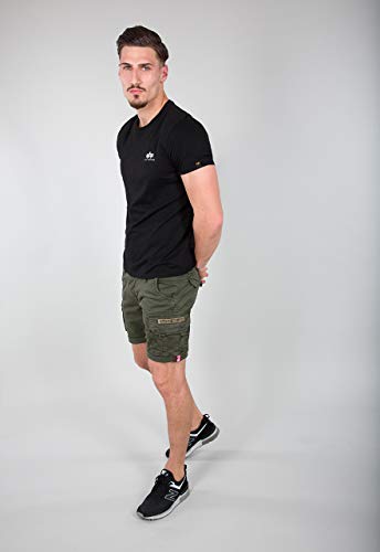 Alpha Industries Herren Crew Short Für Cargos, Dark Olive, 34 EU im Sale